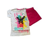 Kurzer Pyjama für Mädchen | "Bing" | Weiß-Türkis oder Grau-Pink | grau-pink,98