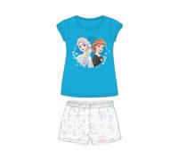 Kurzer Pyjama für Mädchen | "Elsa & Anna" | Disney | blau-grau,110