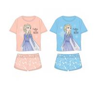 Kurzer Pyjama für Mädchen | Frozen, "Elsa" | Disney | Orange & Blau | Größen 92-128