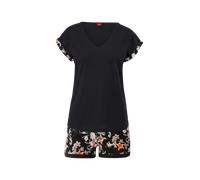 Kurzer Pyjama mit floralem Print 36/38 schwarz 6000101.99A3.36_38
