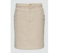 Kurzer Rock aus elastischem Cord 48 Beige 2158092.8100.48