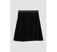 Kurzer Samt-Rock mit Glitzersteinen 146/152 schwarz 2173613.9999.146_152