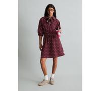 Kurzer Seersucker-Kleid A-Shape rot M