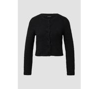 Kurzer Strick-Cardigan mit Wolle 32 schwarz 2173003.9999.32