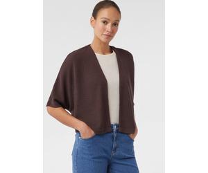 Kurzer Strickcardigan aus Viskosemix mit Fledermausärmeln braun 44