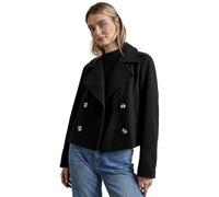 STREET ONE Damen A212337 Kurzer Trenchcoat, Black, 44