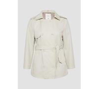 Kurzer Trenchcoat aus Baumwolle mit Gürtel 44 grau 2166100.9042.44