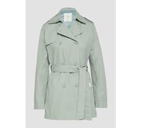 QS Kurzer Trenchcoat aus Baumwolle mit Gürtel salbeigrün XXL