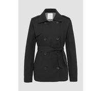 Kurzer Trenchcoat aus Baumwolle mit Gürtel XXL schwarz 2159450.9999.XXL