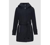 Kurzer Wollmantel mit Bindegürtel 36 blau 2151244.59Q7.36