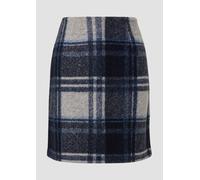 Kurzer Wollmix-Rock mit Karo-Muster 48 blau 2170202.59N2.48