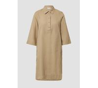 Kurzes Blusenkleid aus Leinenmix mit Eingrifftaschen 32 Beige 2163731.8363.32