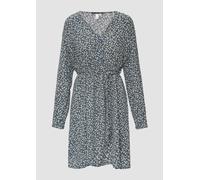 Kurzes Crêpe-Kleid mit All-over-Print 40 grau|mehrfarbig 2149913.96A3.40