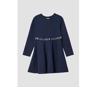 Kurzes Interlock-Kleid mit Logo-Glitzer-Tape 92 blau 2173296.5952.92