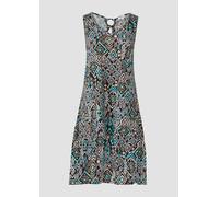 Kurzes Jersey-Kleid mit Schleifendetail am Rücken 32 schwarz|mehrfarbig 2166277.99A2.32