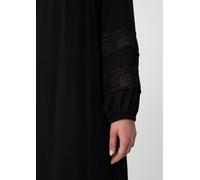 Kurzes Kleid aus Crêpe-Chiffon mit Futterkleid schwarz 32