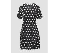 Kurzes Kleid aus Viskosemix mit Puffärmeln 48 schwarz 2163713.99A2.48