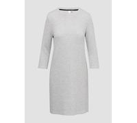 Kurzes Kleid mit Piqué-Struktur und Glitzereffekt M grau