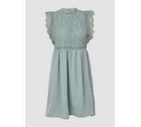 s.Oliver - Kurzes Kleid mit Spitzenoberteil grün - Gr. - 40