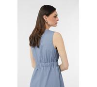 Kurzes Popeline-Kleid mit elastischem Taillen-Einsatz blau 42