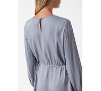 Kurzes Viskosekleid mit regulierbarer Taille grau 42