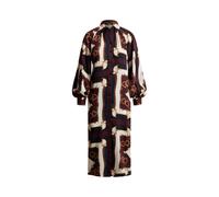 Kurzgrößen - Twill-Midi-Hemdkleid mit Reitermuster 34 Blue