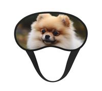 Kurzhaarige Zwergspitz-Schlafmaske für Seitenschläfer, weich, atmungsaktiv, Augenmaske, Verdunkelung, Seide, Augenschlaf mit elastischem Band, Nacht-Augenbinde für Damen und Herren, Reise-Nickerchen