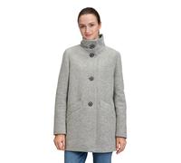 Kurzjacke AMBER & JUNE "Damen mit Stehkragen", Damen, Gr. 44, grau, Obermaterial: 50% Polyester, 47% Wolle, 3% diverse Faserarten; Futter: 100% Polyester, gerade, Jacken Kurzjacke (36193447-44) grau