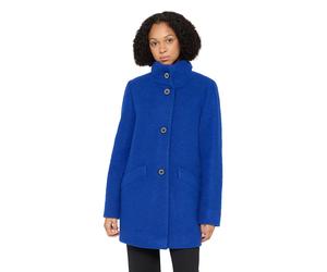 Kurzjacke AMBER & JUNE "Damen mit Stehkragen", Damen, Gr. 46, bright blau melange, Obermaterial: 50% Polyester, 47% Wolle, 3% diverse Faserarten; Futter: 100% Polyester, gerade, Jacken Kurzjacke (5432