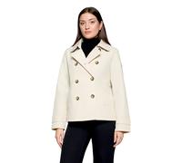 Kurzjacke BETTY BARCLAY "Damen mit Kragen", Damen, Gr. 40, beige (cream), Obermaterial: 52% Polyester, 48% Baumwolle. Futter: 100% Polyester, ausgestellt, Jacken Kurzjacke (14999714-40) cream