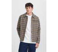 Kurzjacke BLEND "BHFIFE CHECK JKT", Herren, Gr. XL, beige (turkish coffee), Web, Obermaterial: 100% Polyester, kariert, regular fit normal, gerader Abschluss, Jacken Kurzjacke, Kunstfaser, regular fit