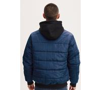 Kurzjacke BLEND "BHOuterwear", Herren, Gr. L, blau (marineblaus), 100% Polyester, unifarben, regular fit normal, weit, Jacken Kurzjacke, Klassische Übergangsjacke (68078441-L) marineblaus