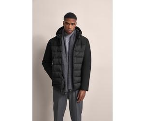 Kurzjacke BUGATTI, Herren, Gr. 56, schwarz, 77% Polyamid, 23% Elasthan, unifarben, slim fit, normaler Saum, Jacken Kurzjacke, mit Stretchfunktion (57174840-56) schwarz