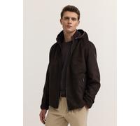 Kurzjacke BUGATTI "Premium Suede", Damen, Gr. 58, 90, braun, 100% Polyester, unifarben, regular fit, Jacken Kurzjacke, Regular Fit wasserabweisend mit Kapuze (60156939-58)