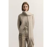 Kurzjacke BUGATTI "Regular Fit", Damen, Gr. 38, beige (50, beige), 50% Wolle, 45% Polyester, 5% sonstige Faser, unifarben, regular fit, Jacken Kurzjacke, Doubleface Wollmix passender Schal inklusive (