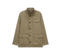 Kurzjacke BUGATTI "Regular Fit", Herren, Gr. 50, 180, oliv, 100% Leinen, unifarben, regular fit, Jacken Kurzjacke, Pure linen mit Stehkragen (33632829-50) 180, oliv