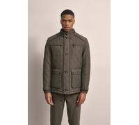 Kurzjacke BUGATTI "wasserabweisend", Herren, Gr. 27, grün (oliv), 100% Polyester, kariert, regular fit, Manschette, Jacken Kurzjacke, für das ganze Jahr geeignet (77355659-27) oliv