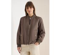 Kurzjacke CECIL, Damen, Gr. M (40), mocha taupe, Web, Obermaterial: 66% Baumwolle, 34% Polyamid; Futter: 100% Polyester; Füllung: 100% Polyester, unifarben, comfort fit normal, Rundhals, Rippbündchen,