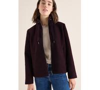Kurzjacke CECIL, Damen, Gr. XL (44), lila (eggplant rot), Web, Obermaterial: 100% Polyester. Futter: 100% Polyester, unifarben, lässig geschnitten hüftbedeckend, Rundhals, Jacken Kurzjacke, in weicher