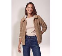 Kurzjacke CECIL, Damen, Gr. XS (36), creamy mocha, Stoff, Oberstoff: 100% Polyester. Kapuze: 80% Polyester, 15% Viskose, 5% Elasthan. Futter: 100% Polyester, unifarben, comfort fit normal, ohne Aussch