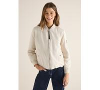 Kurzjacke CECIL, Damen, Gr. XXL (46), beige (dust beige), Web, Obermaterial: 66% Baumwolle, 34% Polyamid. Futter: 100% Polyester. Füllung: 100% Polyester, unifarben, comfort fit normal, Rundhals, Ripp