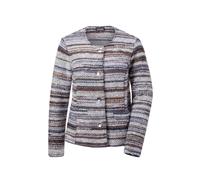 Kurzjacke GOLDNER "Hüftlange Baumwolljacke mit Streifen", Damen, Gr. 48, blau (blau, gemustert), Obermaterial: 31% Baumwolle CO. 31% Polyester PES. 16% Viskose CV. 15% Polyacryl PAN. 7% Polyamid PA.,