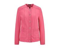Kurzjacke GOLDNER "Jeansjacke", Damen, Gr. 48, rosa (pink), Obermaterial: 55% Lyocell CLY. 43% Baumwolle CO. 2% Elasthan EL., Manschette, Jacken Kurzjacke, Besätze aus Lochspitze (57216111-48) pink