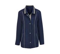 Kurzjacke GOLDNER "Kurzgröße Atmungsaktive Lerana-Jacke in besonders weicher Qualität", Damen, Gr. 19, blau (marine, taupe), Obermaterial: 88% Polyester PES. 12% Polyamid PA., normal, Sonstiges, Jacke
