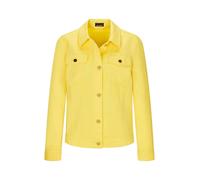 Kurzjacke GOLDNER "Kurzgröße Baumwolljacke mit edlen Ziernähten", Damen, Gr. 21, gelb, Obermaterial: 98% Baumwolle CO. 2% Elasthan EL., gerade, Jacken Kurzjacke, Ziernähte im Vorder und Rückteil (9233