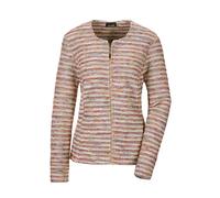 Kurzjacke GOLDNER "Kurzgröße Elegante Bouclé-Jacke mit Multicolor-Design", Damen, Gr. 20, bunt (bunt, gemustert), Obermaterial: 55% Baumwolle CO. 37% Polyester PES. 8% Viskose CV., figurumspielend, we