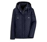 Kurzjacke GOLDNER "Kurzgröße Elegante Outdoor-Jacke", Damen, Gr. 22, blau (marine), Obermaterial: 100% Polyamid PA., gerade, Sonstiges, Jacken Kurzjacke, Mix aus Stepp und glatten Einsätzen (57637430-