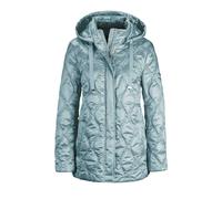 Kurzjacke GOLDNER "Kurzgröße Herbstjacke Damen mit welliger Steppung im sportlichen Look", Damen, Gr. 24, grün (graugrün), Obermaterial: 60% Polyester PES. 40% Polyamid PA., normal, Sonstiges, Jacken 