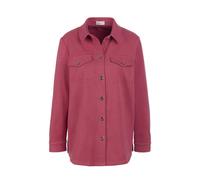 Kurzjacke GOLDNER "Kurzgröße Herbstjacke mit Hemdkragen", Damen, Gr. 24, orange (dunkelkoralle), Obermaterial: 89% Polyester PES. 11% Elasthan EL., weit Manschette, Jacken Kurzjacke, Wunderschöne Knöp