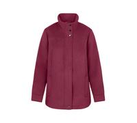 Kurzjacke GOLDNER "Kurzgröße Longjacke mit Stehkragen", Damen, Gr. 24, rot (bordeaux), Obermaterial: 90% Polyester PES. 10% Wolle mw., figurumspielend, Druckknopf, Jacken Kurzjacke, Passformnähte im V
